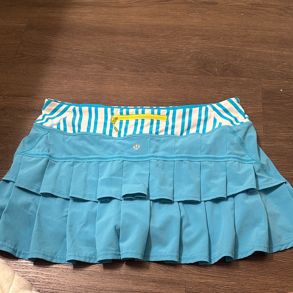 Lululemon Athletica Blue Skirt with Striped Waistband